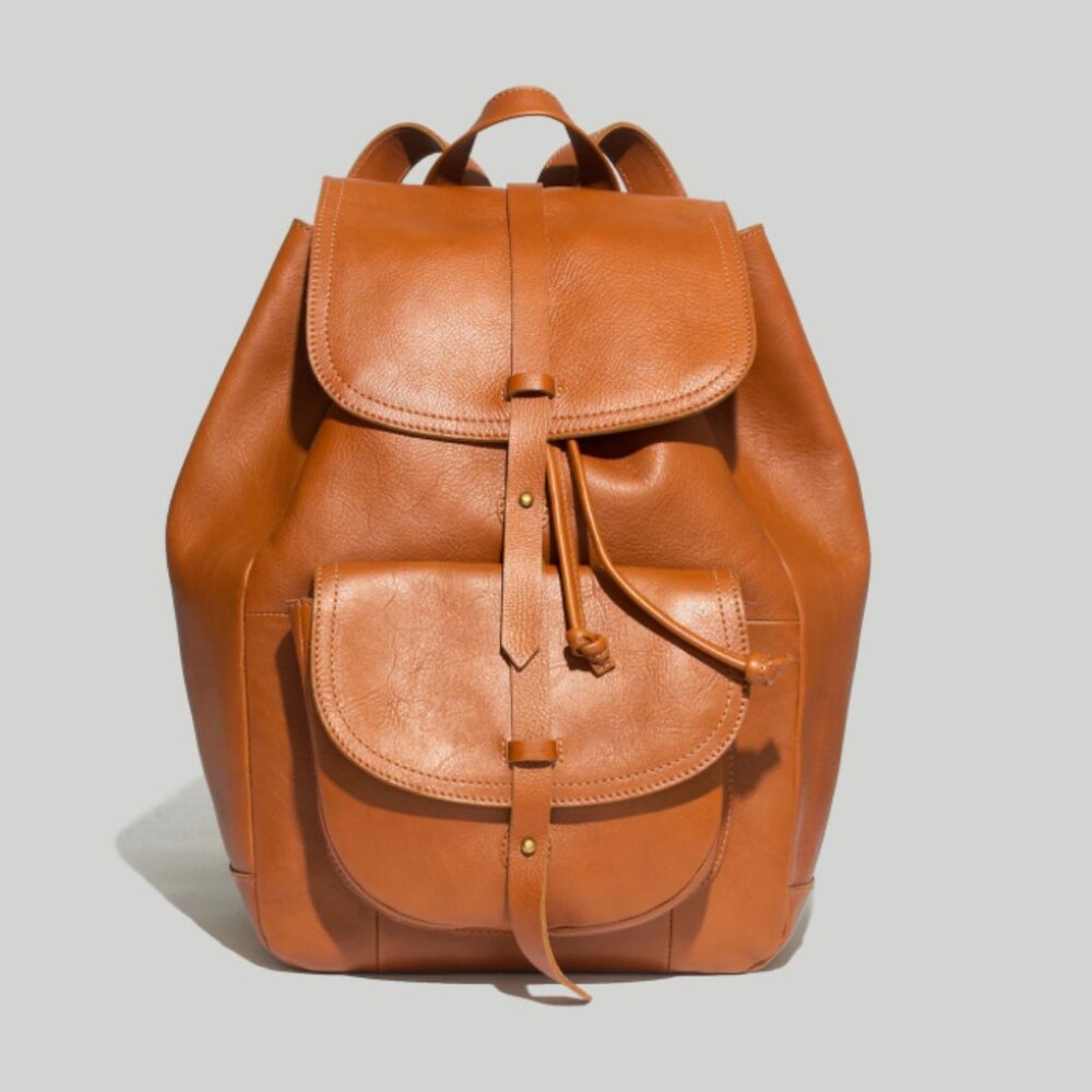 Madewell Transport Rucksack Backpack in English Saddle